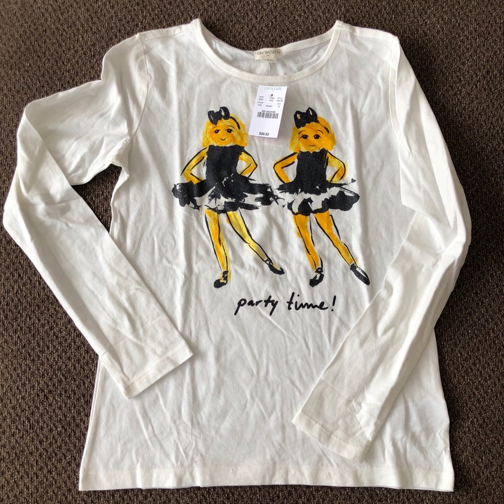 NWT! Girl’s Crewcuts Dancing Emoji Shirt